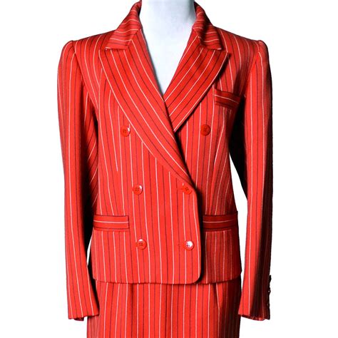 Yves Saint Laurent Vintage Rive Gauche Pinstripe Jacket Wide 